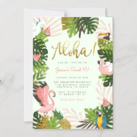 Vert | Aloha Hawaii Tropical Gold Birthday Party