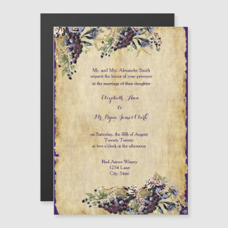 Invitation Magnétique Vignoble Vignoble Mariage Aquarelle Vignobles
