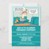 Invitation Magnétique Vin de boisson amusant à la fête d'anniversaire de (Recto)