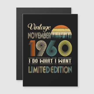 Invitation Magnétique Vintage novembre 1960 Ce que je veux Édition limit