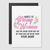 Invitation Magnétique Voici une citation de femmes fortes Script moderne (Devant / Derrière)