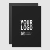 Invitation Magnétique Votre logo avec code QR et texte modifiables (Devant / Derrière)
