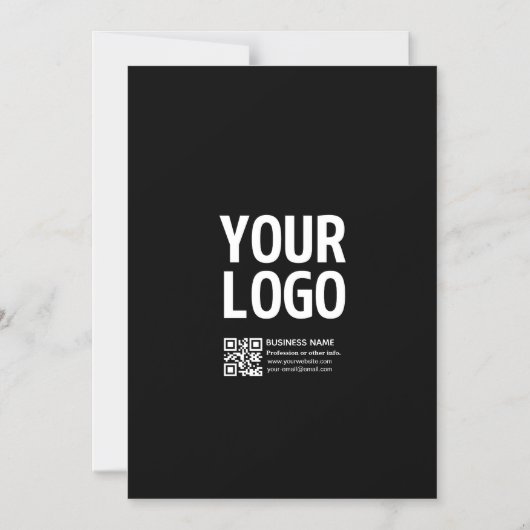 Invitation Magnétique Votre logo avec code QR et texte modifiables (Recto)