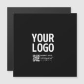 Invitation Magnétique Votre logo avec code QR et texte modifiables (Devant / Derrière)