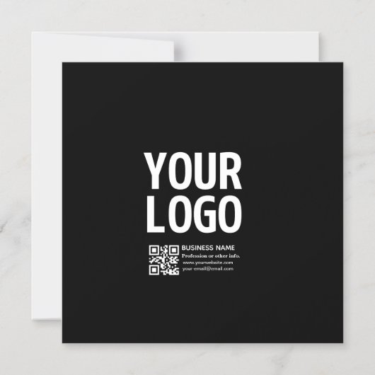 Invitation Magnétique Votre logo avec code QR et texte modifiables (Recto)
