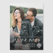 Invitation Magnétique We Do 1 Photo Modern Scribble Script Enregistrer l (Devant)
