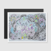 Invitation Magnétique Whimsical Winter Forest Magical Creatures (Devant / Derrière)