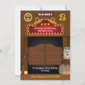 Invitation Magnétique Wild West Cowboy 2e fête d'anniversaire (Recto)