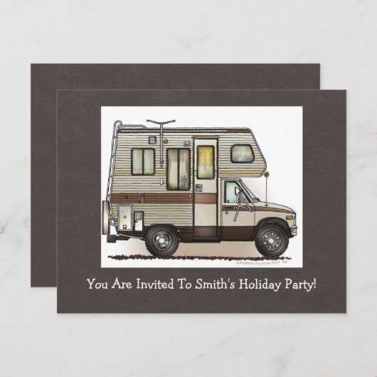 Invitation Magnets RV Camper de classe C (Devant / Derrière)