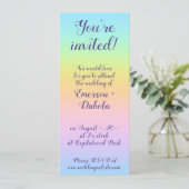 Invitation Magnificent Pastel Rainbow Wedding (Debout devant)