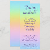 Invitation Magnificent Pastel Rainbow Wedding (Devant / Derrière)