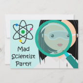 Invitation Magnifier la scientifique de la fille de verre Ann (Devant)