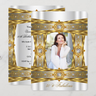 Invitation Magnifique 50 Élégant Diamant Bijou Or Blanc Photo