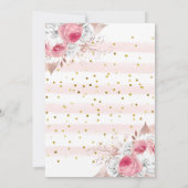 Invitation Magnifique Balloon rose bébé fille Douche (Dos)