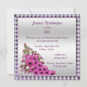 Invitation Magnifique Bouquet de Lilas & Diamants 100e Annive (Dos)