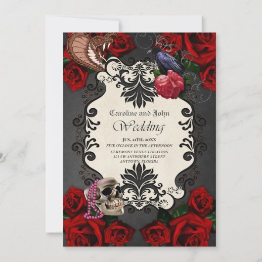 Invitation Magnifique conception gothique (Devant)