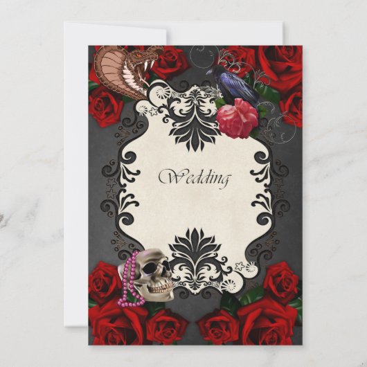 Invitation Magnifique conception gothique (Dos)