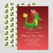 Invitation Magnifique dragon chinois dessiné à la main (Devant / Derrière)