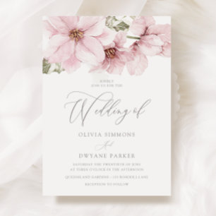 Invitation Magnifique Elegant Blush Floral Mariage