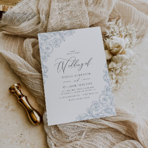 Invitation Magnifique Élégant Mariage Vintage