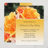 Invitation Magnifique fleur de rose jaune pour la fête de la (Devant / Derrière)