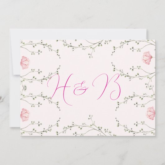 Invitation Magnifique floral  (Devant)