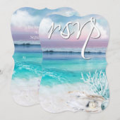 INVITATION MAGNIFIQUE LEVÉE DE SOLEIL OCÉANIQUE TROPICALE RSV (Devant / Derrière)