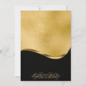 Invitation Magnifique Magnifique Or Et Noir (Dos)