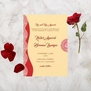 Invitation Magnifique Mariage Mehndi