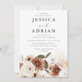 Invitation Magnifique mariage moderne boho (Devant)