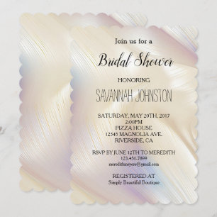 Invitation Magnifique mariage perle ivoire lavande