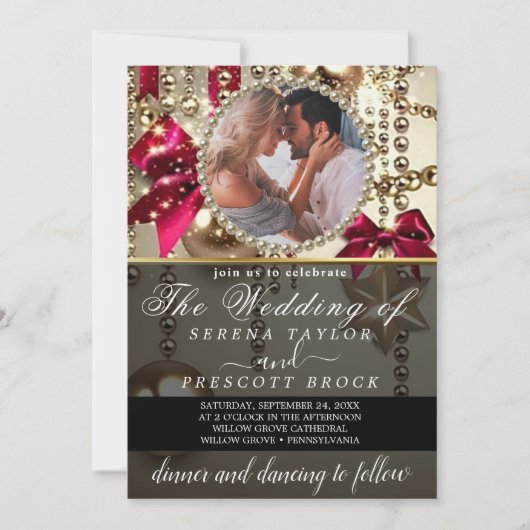 Invitation Magnifique Mariage photo tout en un (Devant)