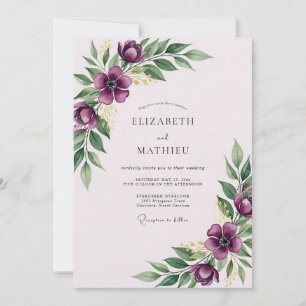 Invitation Magnifique mariage printanier violet