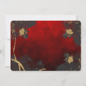 Invitation Magnifique mariage rouge, gris et or élégant (Dos)