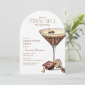 Invitation Magnifique Martini Espresso en Arc pour la Remise  (Debout devant)