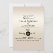 Invitation Magnifique or Pearl Gold Shimmer & Shine Mariage É (Devant)
