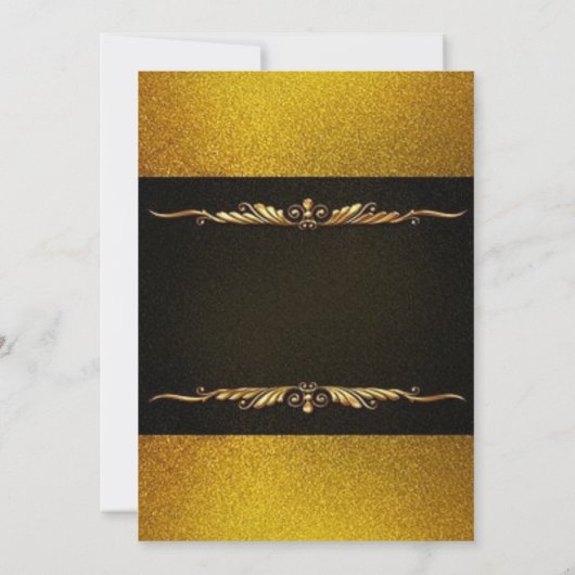 Invitation Magnifique Parties scintillant Or Et Noir Magnifiq (Dos)