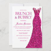 Invitation Magnifique Robe Rose Fête des mariées Brunch & Bub (Devant)