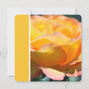 Invitation Magnifique rose jaune fleur mariage anniversaire