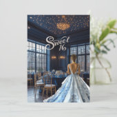 Invitation Magnifique salle de bal bleue  (Debout devant)