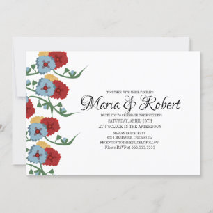 Invitation Magnifique verdure de mariage mexicain floral de v