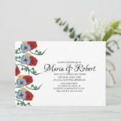 Invitation Magnifique Vin Floral Mariage mexicain vert (Debout devant)