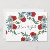 Invitation Magnifique Vin Floral Mariage mexicain vert (Dos)