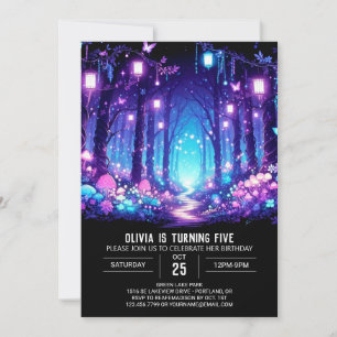 Invitation Magnifique Woodland Digital Anniversaire