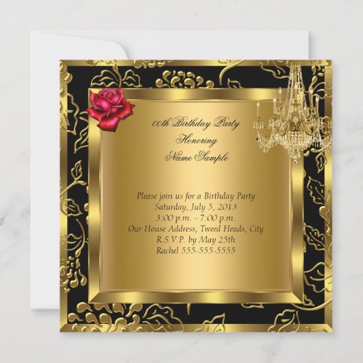 Invitation Magnifiques talons rouges lustre corset rose dente (Dos)
