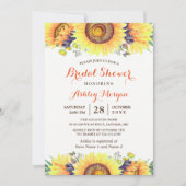 Invitation Magnifiques Tournesols Mariage Champêtre Élégant (Devant)