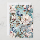 Invitation Magnolia Blush rose Fête des mariées florale (Dos)