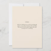 Invitation Magnolia Cream Typographie Mariage moderne (Dos)