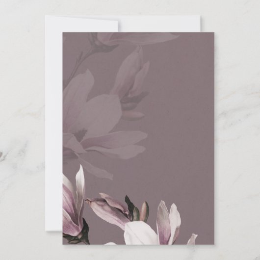 Invitation Magnolia Diamonds Monogramme RSVP (Dos)