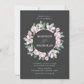 Invitation Magnolia & Eucalyptus | Floral Mariage de couronne (Devant)